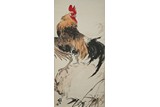 LIU JIYOU: COLOR AND INK 'ROOSTER' PAINTING