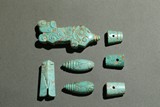 A GROUP OF ARCHAIC TURQUOISE CARVINGS 
