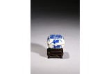 A BLUE AND WHITE 'PHOENIX AND DRAGON' PASTE BOX