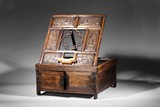 A HUANGHUALI DRESSING CASE WITH MIRROR STAND