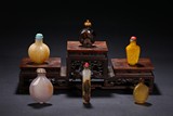 A GROUP OF SIX VARIOUS SNUFF BOTTLES