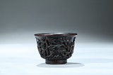 A ZITAN CARVED WINE CUP