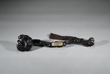 A HARDWOOD CARVED RUYI SCEPTER