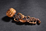 A BAMBOO CARVED RUYI LINGZHI SCEPTER
