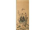 A FRAMED KESI EMBROIDERED 'GUANYIN' PANEL