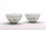 A PAIR OF CHINESE DOUCAI CUPS