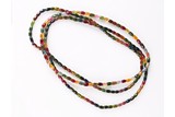 A THREE-STRAND NATURAL COLORED TOURMALINE NECKLACE 