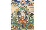 A TIBETAN THANGKA DEPICTING WHITE TARA